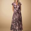 Lipsy Pink Lace Flutter Sleeve Bodycon Midi Dress