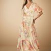 Red Halterneck Maxi Dress With Linen