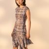 Black/White Ribbed T-Shirt Style Column Maxi Dress With Slit Detail