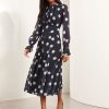 Love & Roses Black Floral Wrap ITY Mini Dress