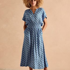 Joules Rosie Blue Midi Dress