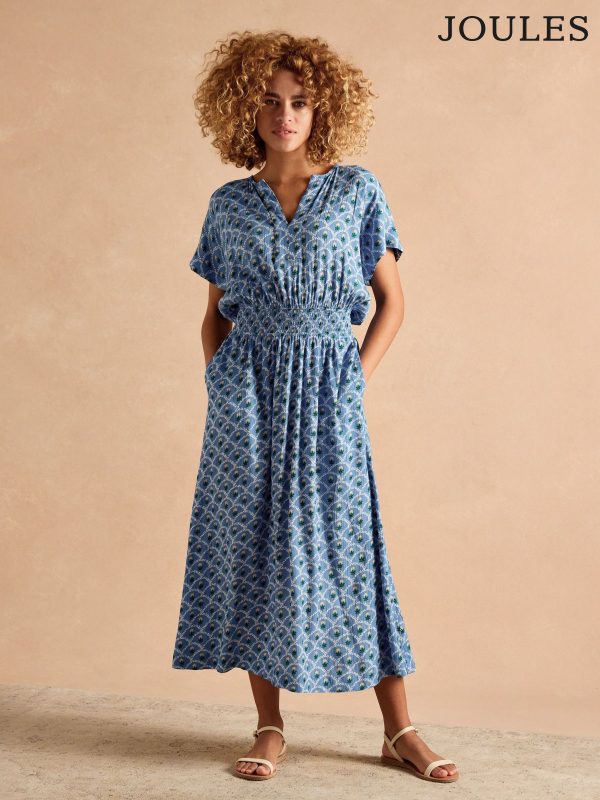 Joules Rosie Blue Midi Dress