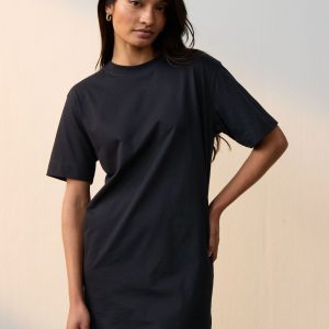 Black 100% Cotton T-Shirt Dress