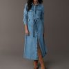 Cream Pink and Blue House Print Linen Scoop Back Mini Shift Dress