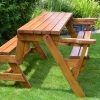 DIY Patio Picnic Table Plans, Garden Table Plans, Outdoor Dining Table Plans With Bench or Stool, Easy Build, PDF Instant Download