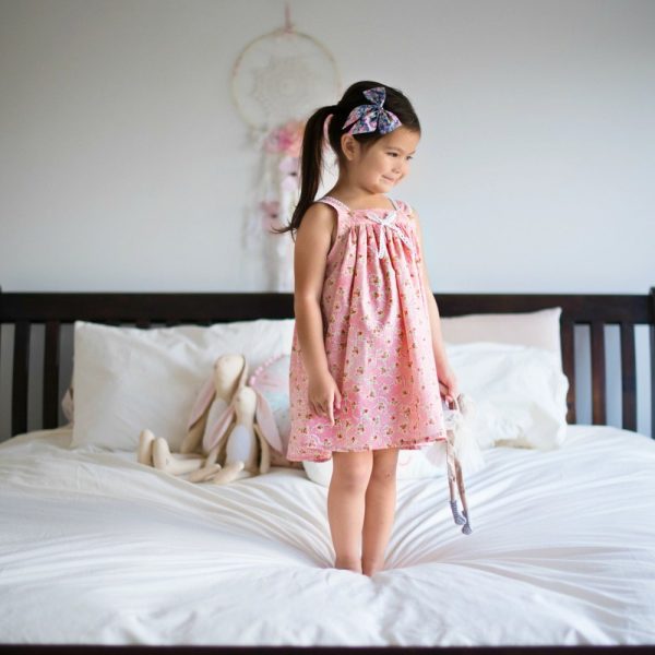 Adelaide Pajama Set PDF Sewing Pattern, including sizes 12 months – 14 years, Girls Pajama Top, Shorts, Pants & Nightgown Pattern