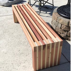 Simple Bench Plans Outdoor Furniture DIY 2×4 lumber Patio Furniture