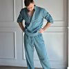 Linen Men’s T-Shirt and Pants Set for Casual Elegance