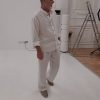 Women’s Comfy 2 Piece Linen Summer Pants and Top Set, Linen Relaxed Pajama, linen lounge wear, Cooling Travel Set for Warm Weather,Loose Top