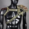 Holster Harness – Post Apocalyptic Straps – Tactical Harness – Handmade LARP Accessory – Military Strapping – Postapoc Armor – Shoulder Pad