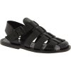 Handmade in Italy mens Franciscan sandals in dark brown leather | Gianluca – L’artigiano del cuoio