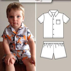 Girls or Boys Baby Pyjamas – PDF Sewing Pattern and Photo Tutorial – Sizes 000 to 2 – Instant Download – Baby Toddler Child Kids Easy Sew