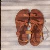 Men’s leather slides sandals in black leather handmade | Gianluca – L’artigiano del cuoio