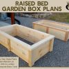 Plans Only – DIY Raised Bed Garden Box Plans –  Simple, Strong, Beautiful – & Easy To Build!