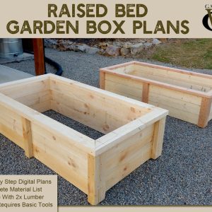 Plans Only – DIY Raised Bed Garden Box Plans –  Simple, Strong, Beautiful – & Easy To Build!