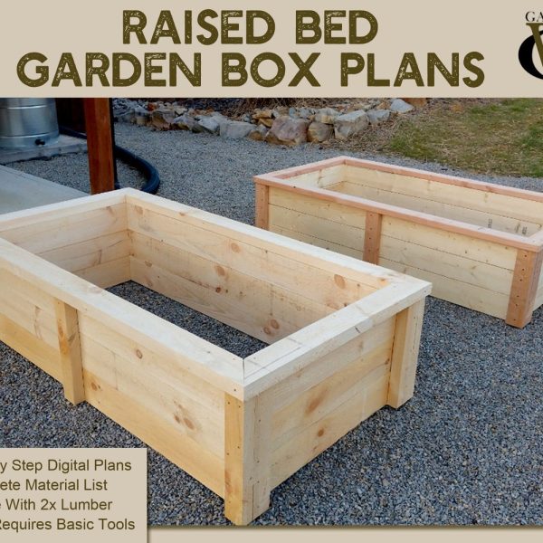 Plans Only – DIY Raised Bed Garden Box Plans –  Simple, Strong, Beautiful – & Easy To Build!