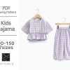 Pajama set Sewing Pattern For Girl PDF  pattern,Suitable For  A4-A0-US Letter- DXF,Age Range 2-16 years
