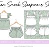 20 Cute Pajamas Girl Clip Art, Girl Wearing Pajamas And Slipper Printable Image, Pajama Party Digital Download, Scrapbooking Paper Craft JPG