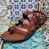 Men Grounding Sandals | New Crazy Brown | Sustainable Handmade Leather Men Traveler Sandals | Copper Rivets
