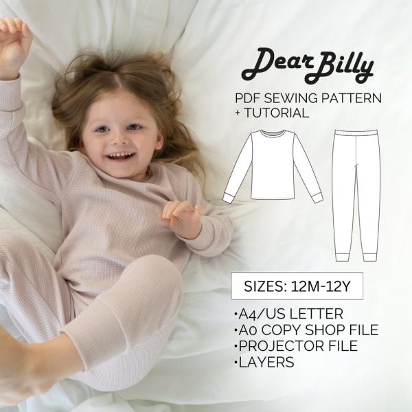 Kids Pajama Set Bundle PDF Sewing Pattern 12M-12Y