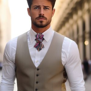 Vibrant Bow Tie for Grooms and Stylish Men, Stand Out with this Conversation Starter Necktie, Dress to impress necktie