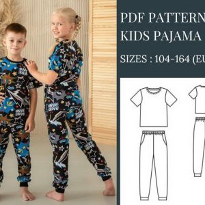 PDF Pajamas Patterns Kids Pajamas Patterns Sewing Pattern Sleepwear Kids Patterns Christmas Pajamas Patterns Boy’s Patterns Girl’s patterns