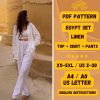 Men’s Linen Shirt and Pants Set Sewing Pattern | Relaxed Fit Linen Set PDF | Minimalist Casual Summer Outfit | Drawstring Pants Pattern