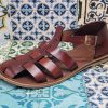Brown men’s gladiator sandals Handmade in Italy | Gianluca – L’artigiano del cuoio