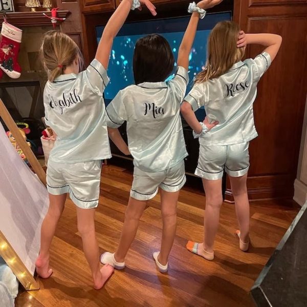 Personalized Kids PJ set,Gifts For Birthday,Back to school Gifts,Custom Pj sets for Toddlers,Satin Pyjama sets for kids,Slumber Party  PJ’s