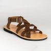 BROWN SANDALS MENS, leather sandals strappy summer shoes men “Hephaestus”