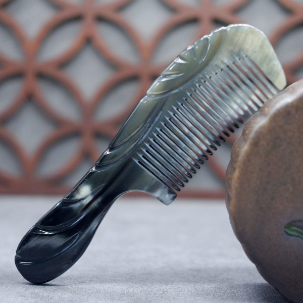 Personalized Natural Buffalo Pocket Horn Comb, Handmade Elegant Massage Buffalo Horn Comb for Hair, Beard, Anti Stress, Gift for Her, Him