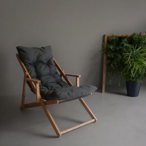 Premium Wooden Garden Chair with Armrest, Adjustable Patio Chair, Comfortable Patio Sun Lounger, Garden Sunbed, Balcony Chair, Deck Chair.