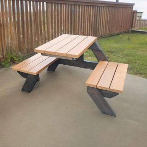 SImple 2 Person Picnic Table Plans, Garden Table, Backyard Seating, Porch Bench Plans, PDF Download, Woodworking Plans, Outdoor Bistro Table