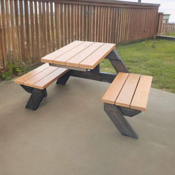 SImple 2 Person Picnic Table Plans, Garden Table, Backyard Seating, Porch Bench Plans, PDF Download, Woodworking Plans, Outdoor Bistro Table