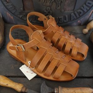 Men’s Gladiator Sandals in Flexible Leather, Mario Doni Genuine Leather Sandals, Customizable Men’s Leather Sandal, Made in Italy