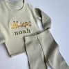 Toddler Pajamas Set, Long Sleeve Bamboo Cotton Boys & Girls sleep wear, 2 Pieces kids Pajama Set, 3 Patterns