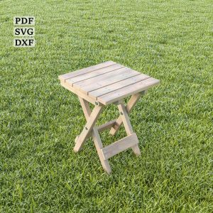 Folding lightweight Stool Plan. Always with you everywhere. Functional and comfortable. Indispensable for gardens, campers and picnickers.