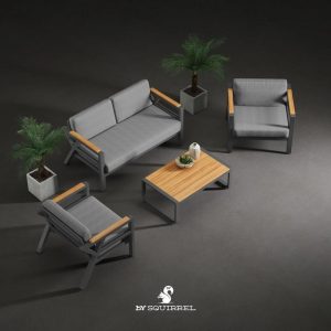 Aluminum Garden Seating Set Twain