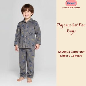 Boys’ Pajama Set Bundle Sewing Pattern, Pajama Pattern Set For Boys, Pajama Sewing Pattern For Kids, Pajama Shirt For boys, 2-16 years