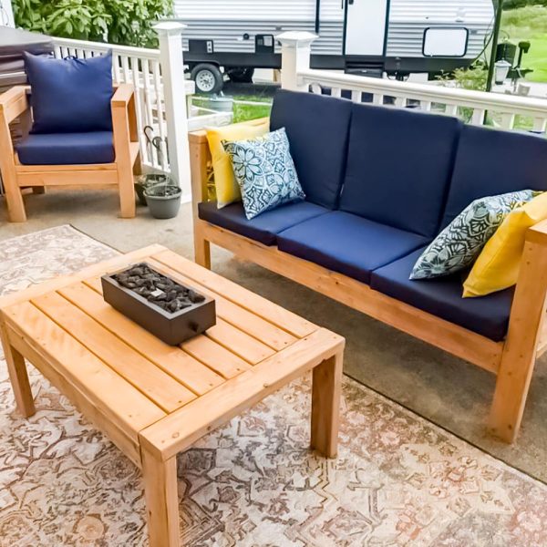 DIY Outdoor Sofa Set Furniture Plans, Patio Chair Plans, Garden Seating Bench Plans, Easy Build, All 2×4, PDF Instant Download