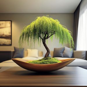 Preserved moss driftwood bonsai pot natural solid wood artificial plants driftwood handmade furniture fake leave home decor