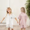 Girls jersey short sleeve jersey pyjamas