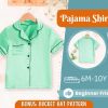 Kids Loungewear pattern pyjama set sizes 8, 9, 10, 12, 14 including easy t-shirt and elastic shorts A4 PDF downloadable sewing pattern