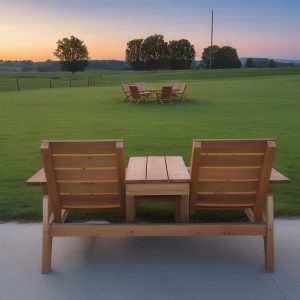 Double Bench with Table,2 seat bench with middle tablebuild plans,printable plans for two seat bench with middle table,Backyard Bench DIY