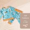 Baby Sewing Patterns – Baby Pajama Sewing Pattern PDF | Baby Clothes Pattern for Girls | Pajamas Pattern for Baby Boy | Baby Shower Gift