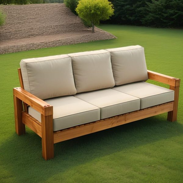 DIY Outdoor sofa plan, woodworking plans, Patio sofa plan, Outdoor furniture, Minimalist Sofa, PDF Download