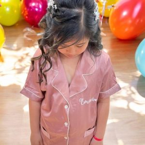 Custom Kids Pajamas Set | Flower Girl Pajamas | Junior Bridesmaid Pajamas | Birthday Gifts | Sleepover Party PJs | Birthday Party Pajamas