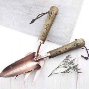 Personalised Luxe garden tools- copper Fork and Trowel tools- customised garden gift-garden tool gift – gardners gift-gift for all Gardeners