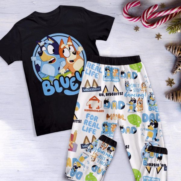 Bluey Dog Pajama Set – Personalized Bluey Family Christmas PJs