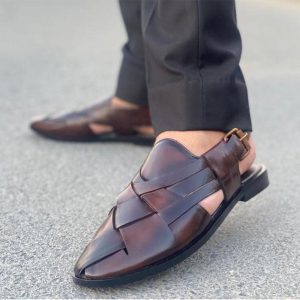 Handmade Men’s Brown Leather Peshawari Chappal – Handmade Leather Sandals , Peshawri Sandals, Leather Footwear, Gift for him, Gift for Bf